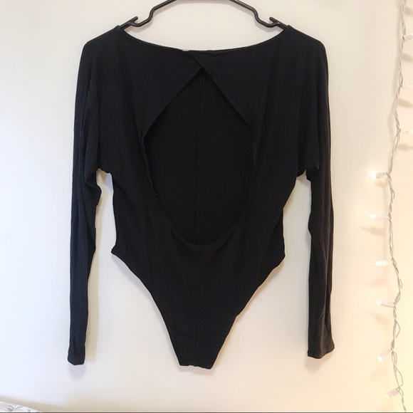 Billabong Tops - Billabong, boat neck, black, open back, bodysuit
